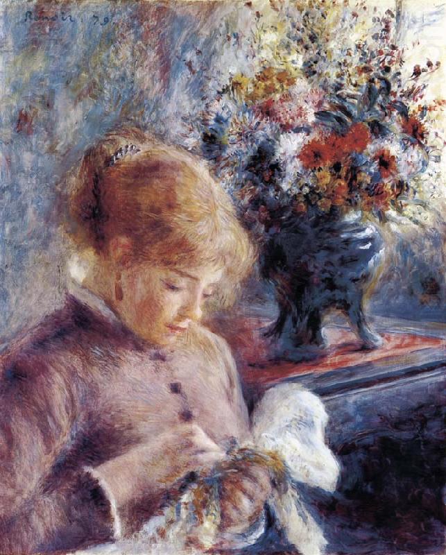 Pierre-Auguste Renoir Feune Femme cousant china oil painting image